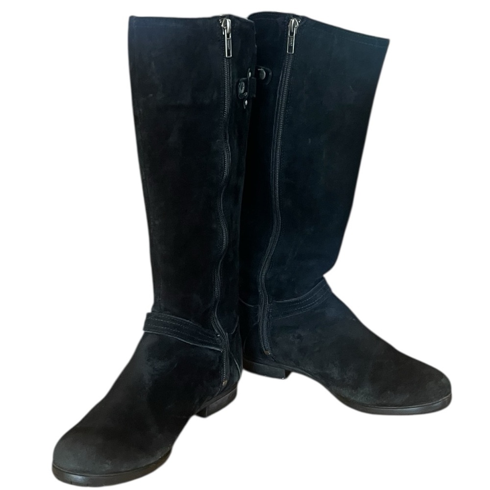 UGG Jillian knee high side zip black suede boots. Sherpalined. Size 7.5 GUC - Picture 5 of 16